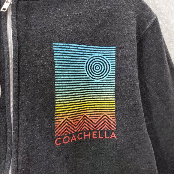 Coachella Women Sweatshirt‎ Small Gray 2014 Music Festival Full Zip Hoodie - Picture 4 of 9